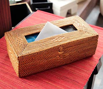 アタ ティッシュボックス・ケース バリ島 ハンドメイド（アタの